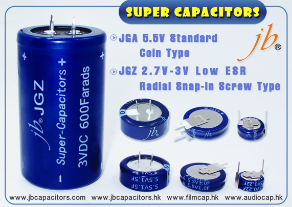 jb Introduce Super Capacitors to You-coin type,screw type,large type