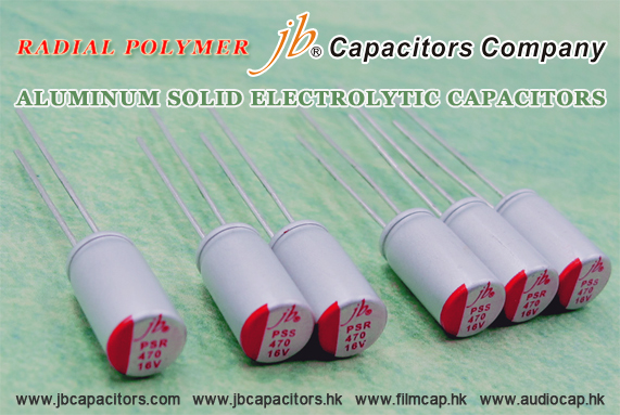 jb Capacitors Radial polymer solid electrolytic capacitors ecap