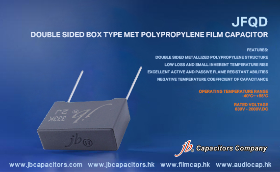 jb Capacitors Company Double Sided Box Type Met Polypropylene Film Capacitor (MKP), JFQD series