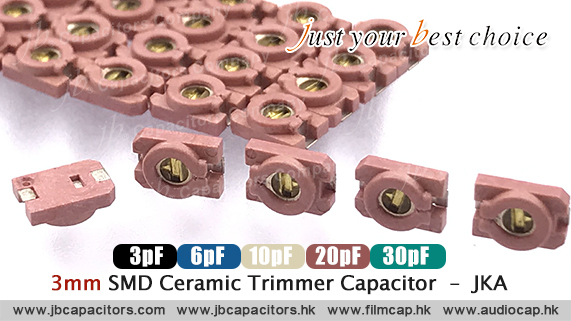 jb Capacitors Company 3mm SMD Ceramic Trimmer Capacitor JKA series